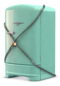 RefrigeratorInChains1 208x300 Food Addiction Basics